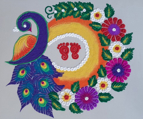 Peacock Rangoli Design