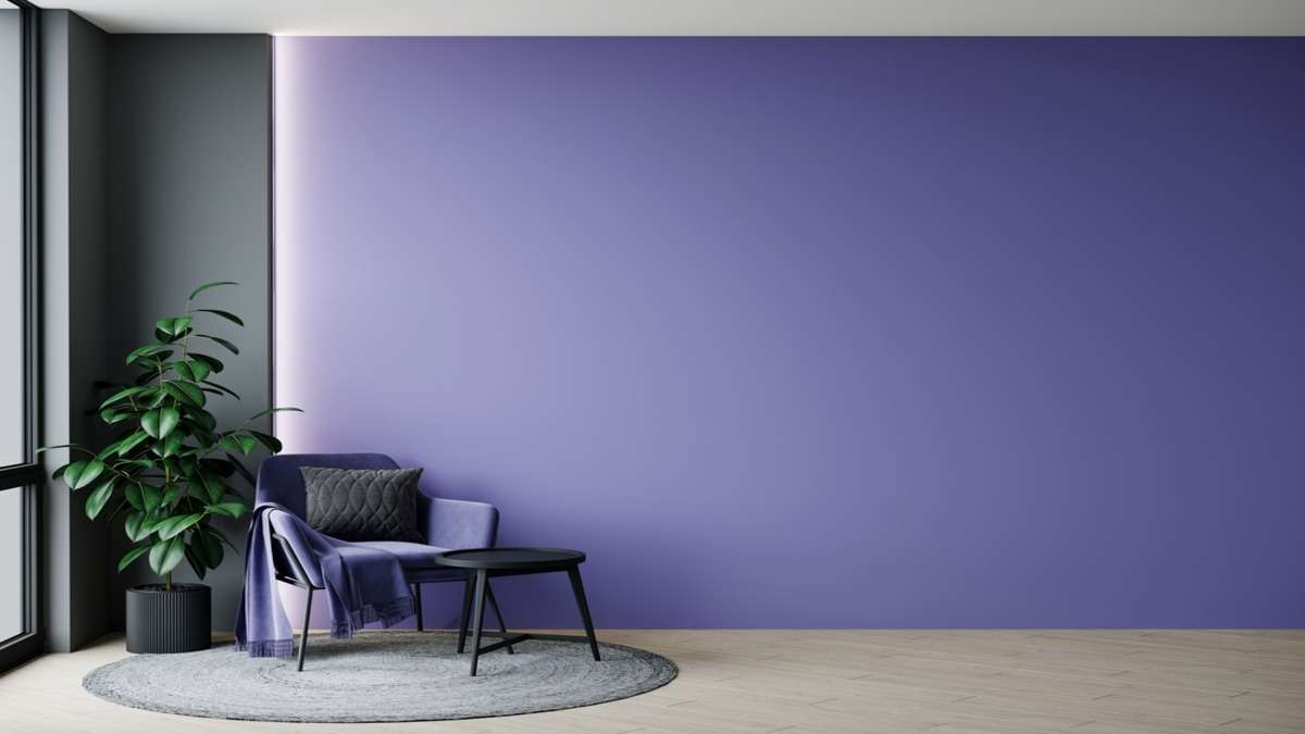 Purple Two Colour Combination For Bedroom Walls