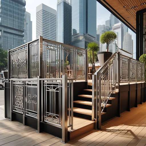 Sturdy and Elegant Metal Balcony Railing Design