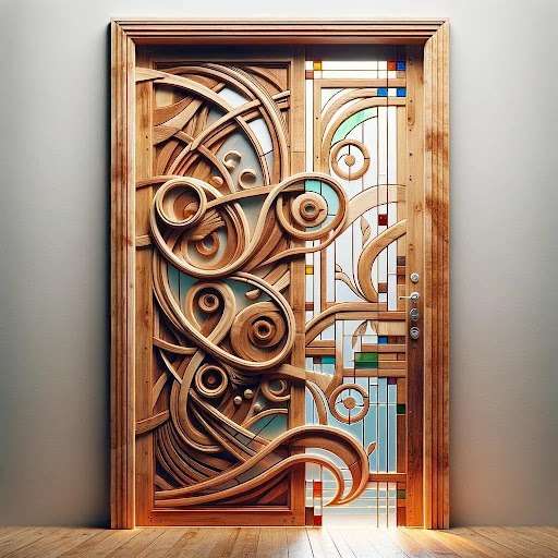 Wood and Glass Combination