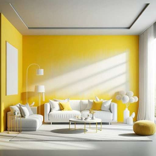 Yellow POP with White and Light Gray Accents