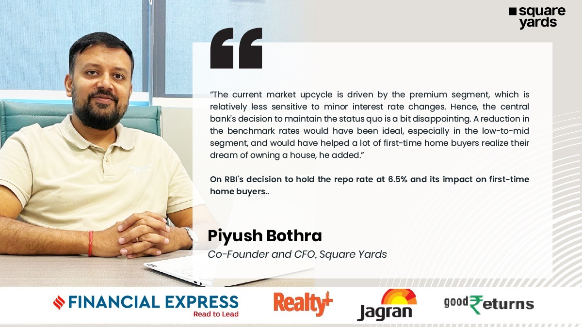 Real estate sector expected to benefit from unchanged repo rates[Featured Blogs]
