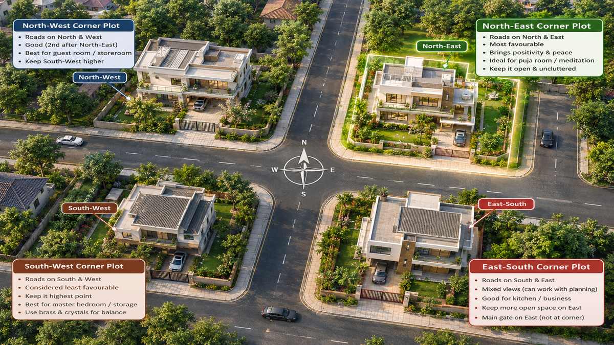 Corner plot vastu