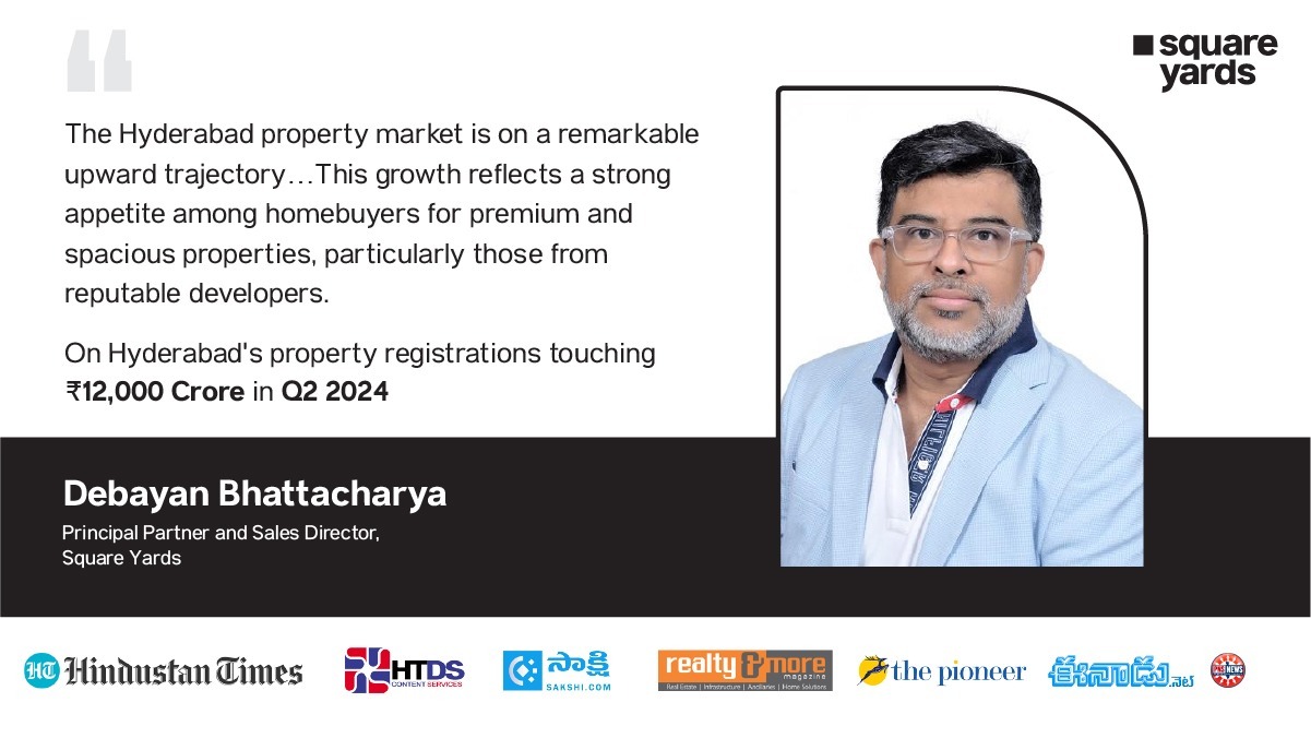Hyderabad's Property Registrations Touch ₹12000 Crore in Q2 2024