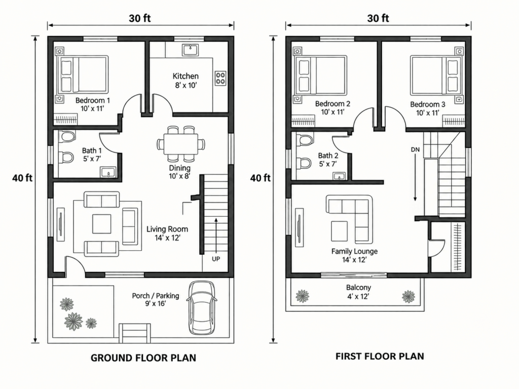 3 bedroom floor plan