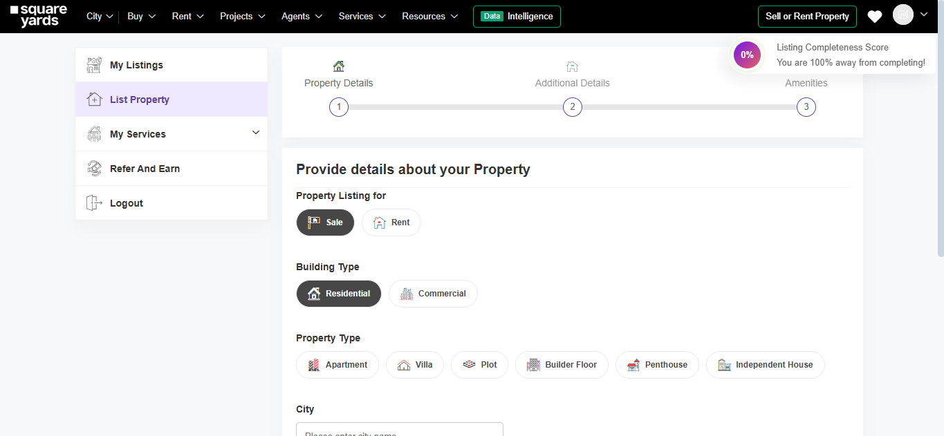 Property Mandatory Details