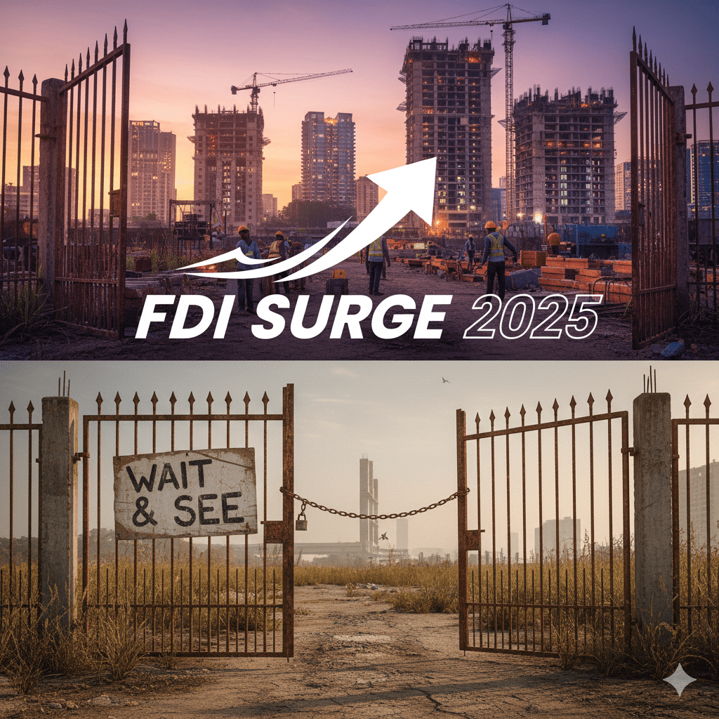 FDI surge in Indian real estate in 2025