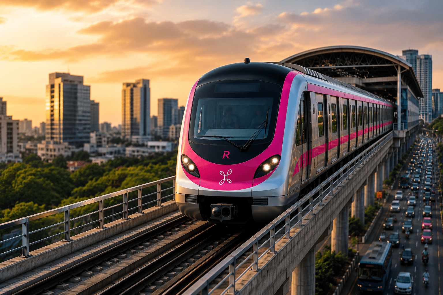 pink line metro