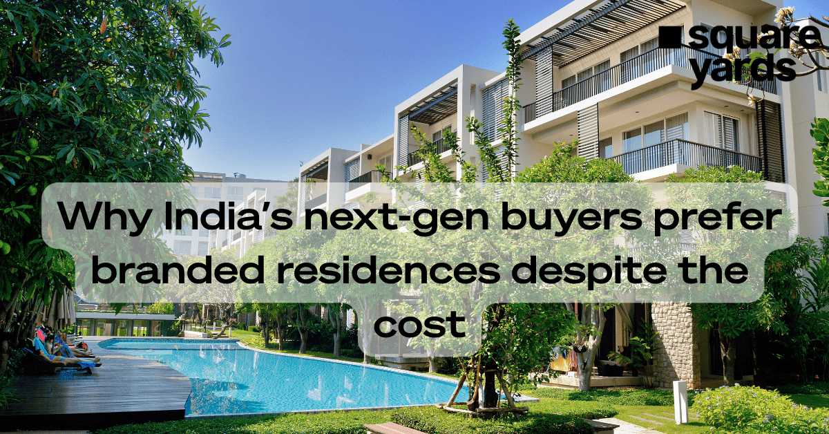 branded residences with swimming pool in front