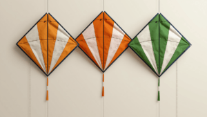 paper kites on the wall