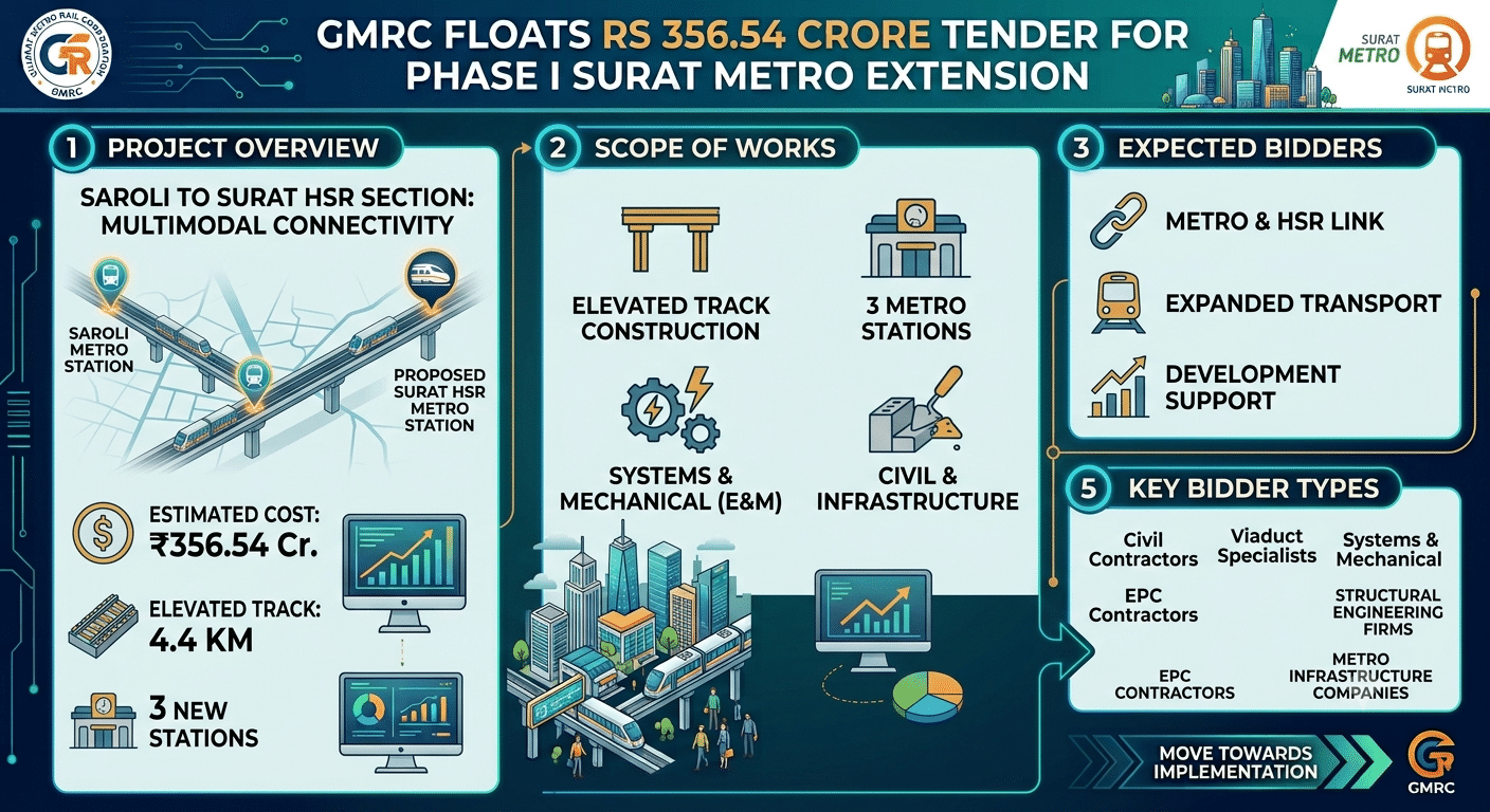 GMRC Surat Phase 1 metro extension
